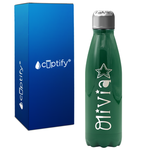 Personalized Kids Water Bottle with Name and Icon 17oz Retro Bottle