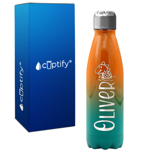 Personalized Kids Water Bottle with Name and Icon 17oz Retro Bottle