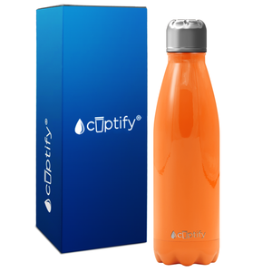 Orange Bright Gloss 17oz Retro Water Bottle