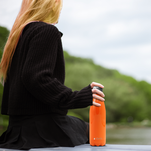 Orange Bright Gloss 17oz Retro Water Bottle