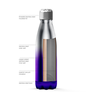 Purple Ombre Translucent 17oz Retro Water Bottle