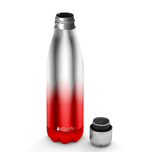 Red Ombre Translucent 17oz Retro Water Bottle