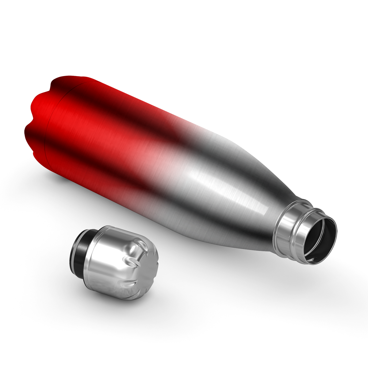 Red Ombre Translucent 17oz Retro Water Bottle