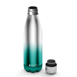 Teal Ombre Translucent 17oz Retro Water Bottle