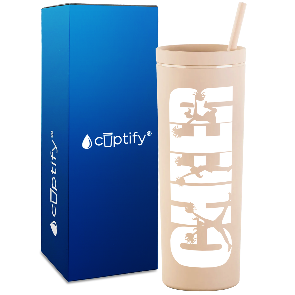 Cheer Leaders on 18oz Acrylic Skinny Tumbler