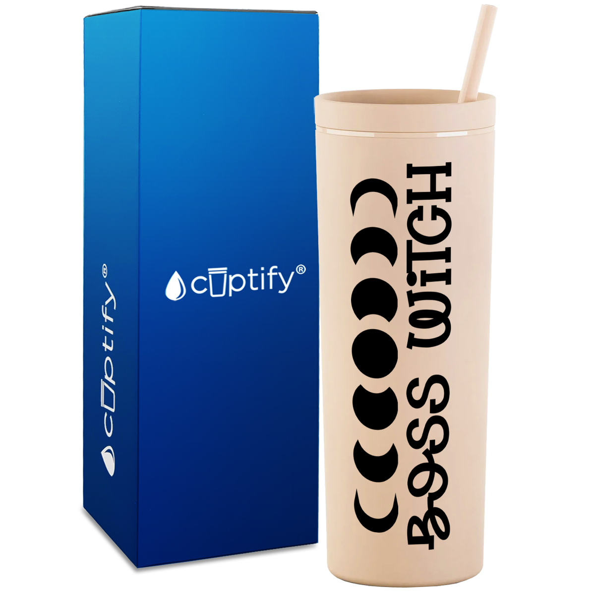 Boss Witch on 18oz Acrylic Skinny Tumbler