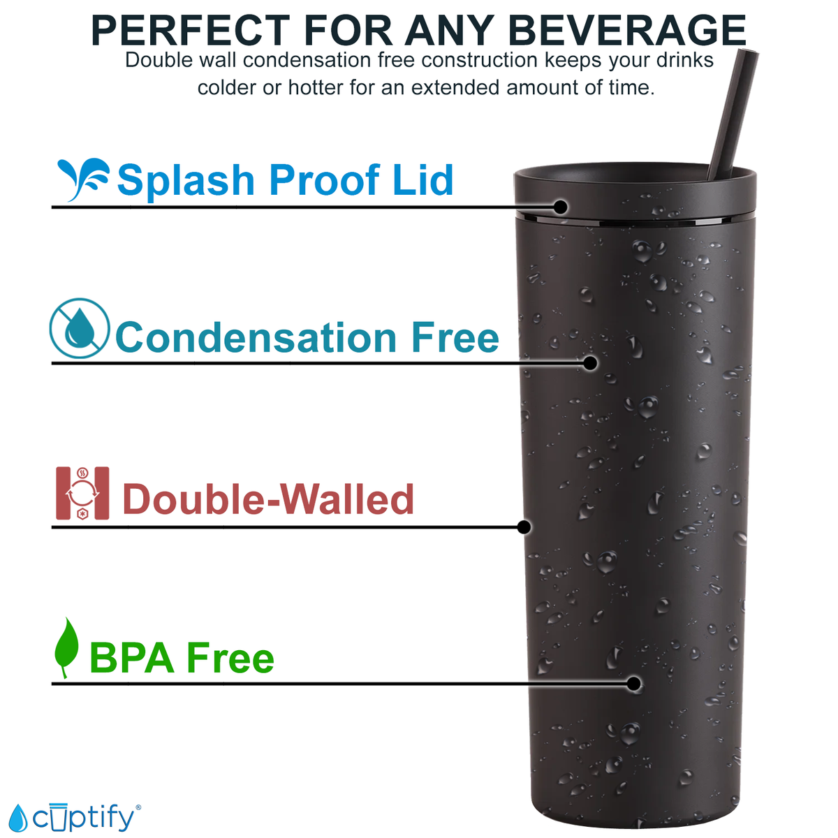 Personalized Halloween Party on 18oz Acrylic Skinny Tumbler