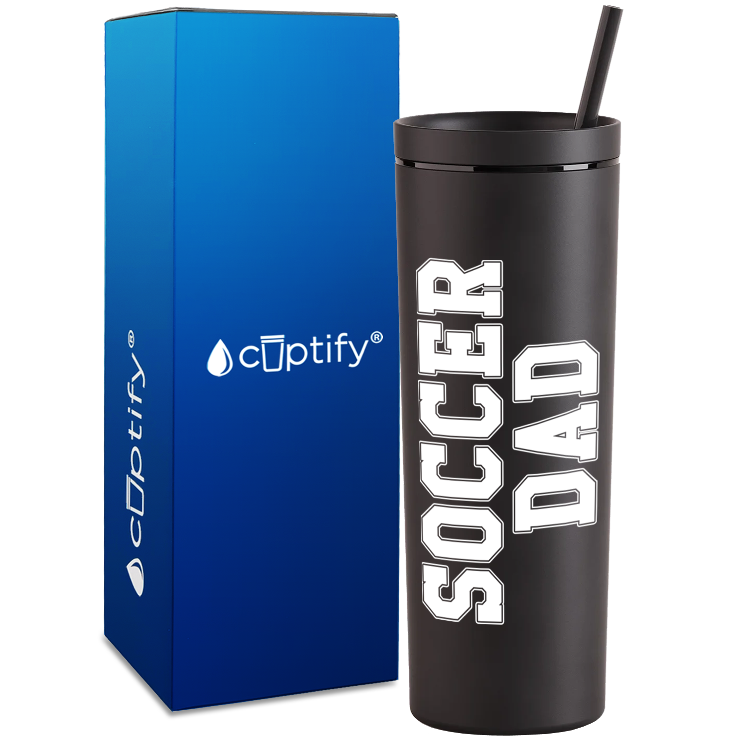 Soccer Dad on 18oz Acrylic Skinny Tumbler