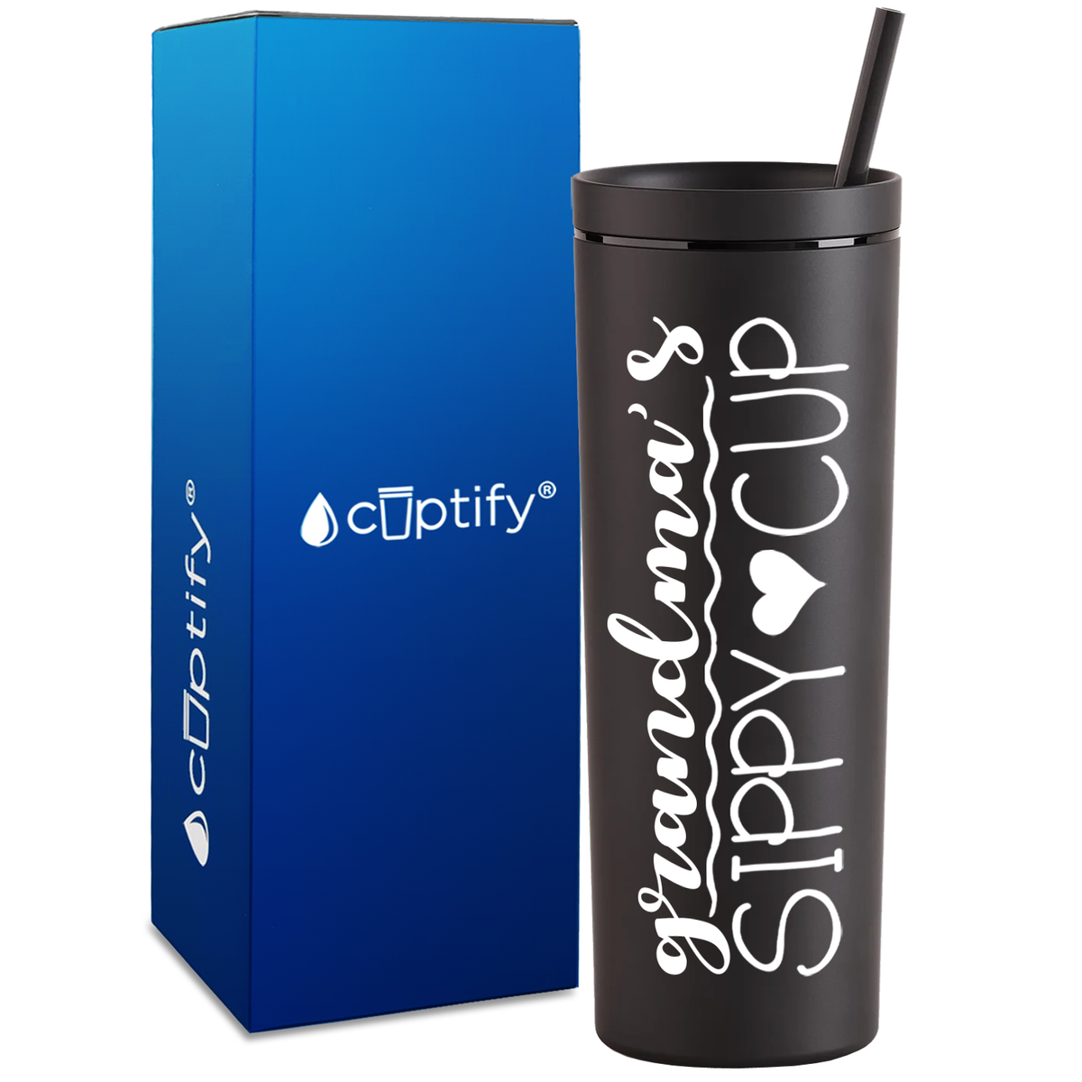 Grandma's Sippy Cup on 18oz Acrylic Skinny Tumbler
