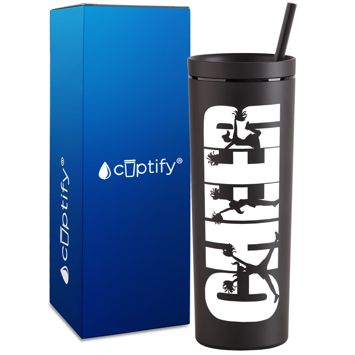 Cheer Leaders on 18oz Acrylic Skinny Tumbler