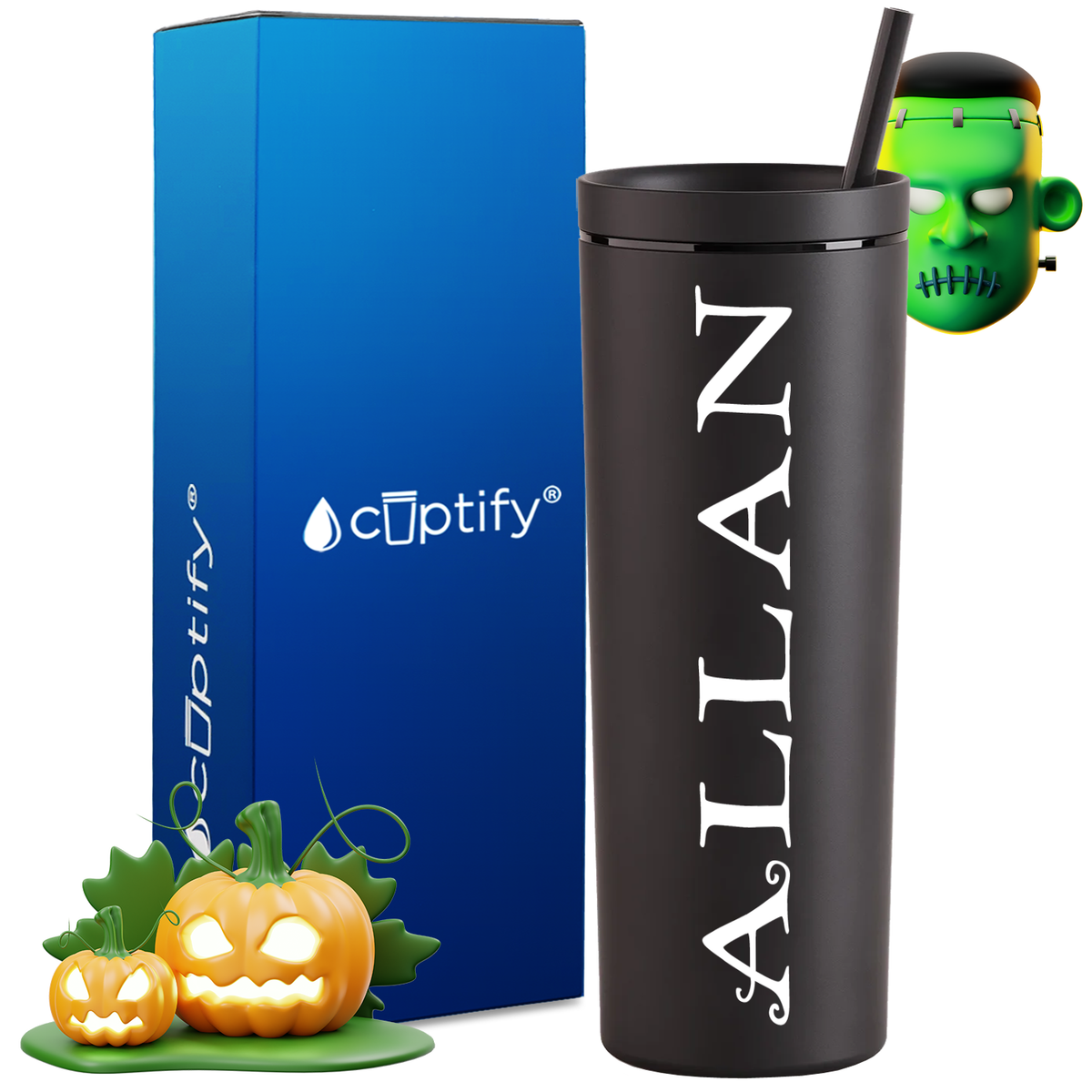 Personalized Eerie Style on 18oz Acrylic Halloween Tumbler