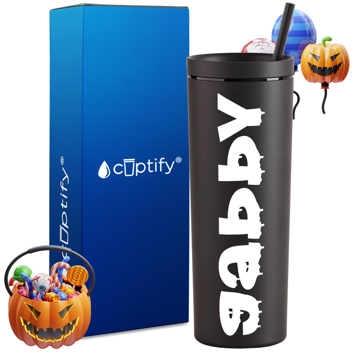 Personalized Haunted Style on 18oz Acrylic Halloween Tumbler