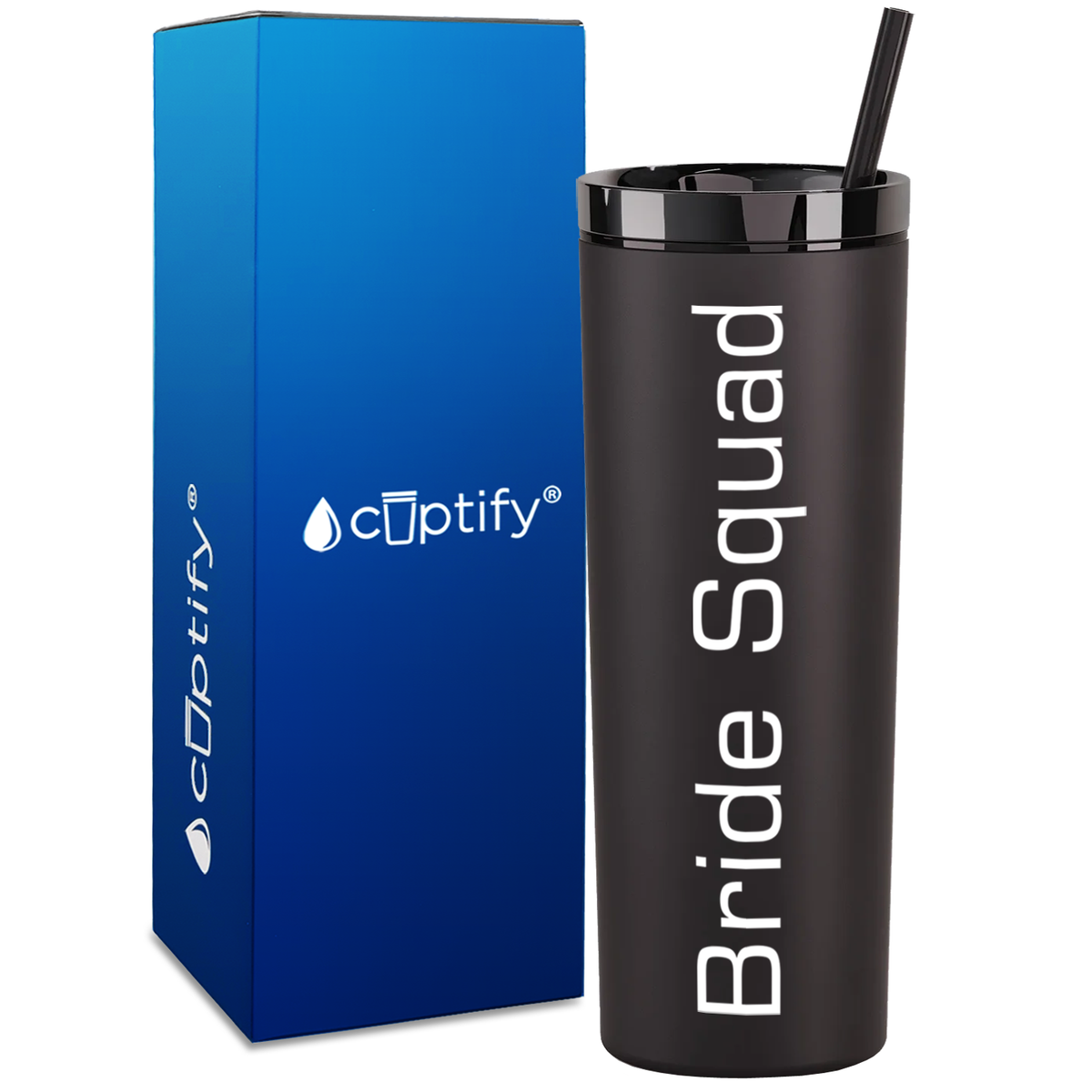 Bride Squad Simple on 18oz Acrylic Skinny Tumbler