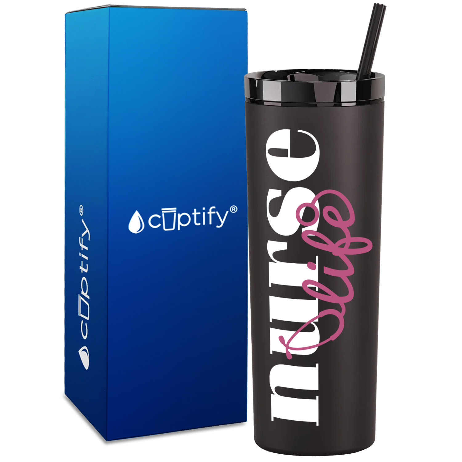 Nurse Life on 18oz Acrylic Skinny Tumbler