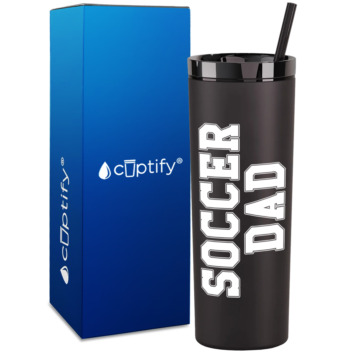 Soccer Dad on 18oz Acrylic Skinny Tumbler