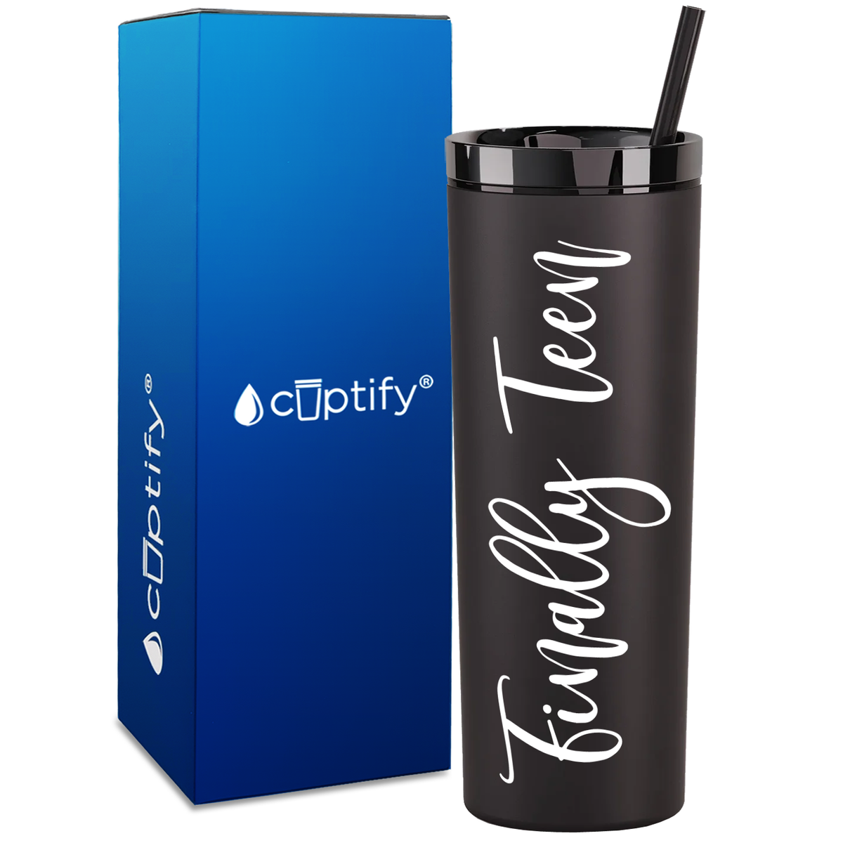 Finally Teen on 18oz Acrylic Skinny Tumbler