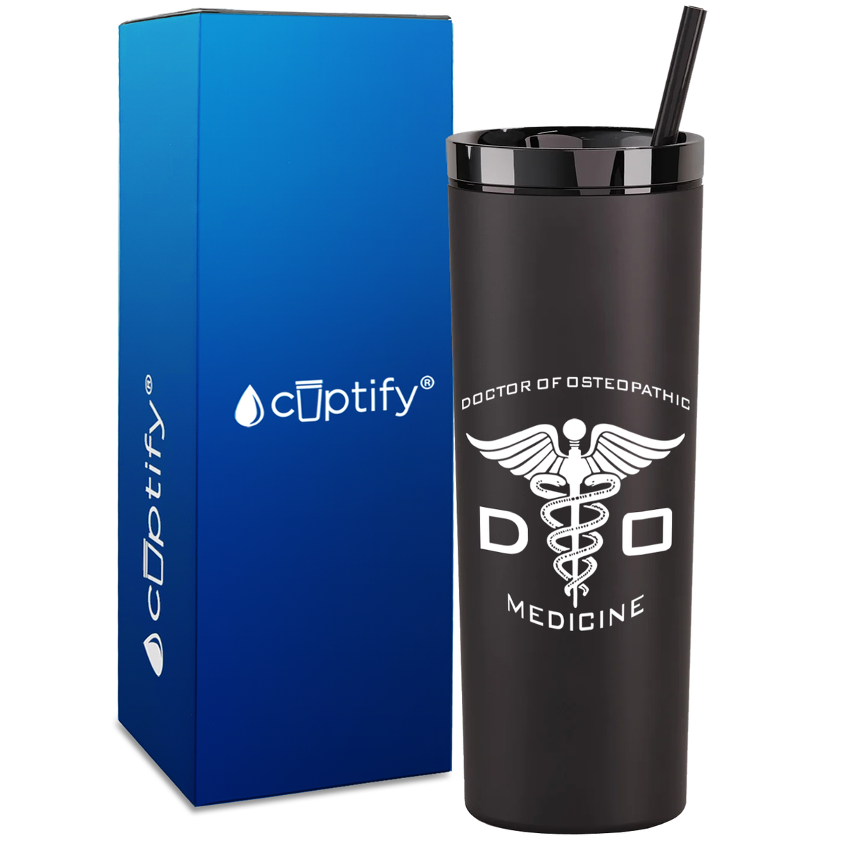 DO Doctor of Osteopathic on 18oz Acrylic Skinny Tumbler