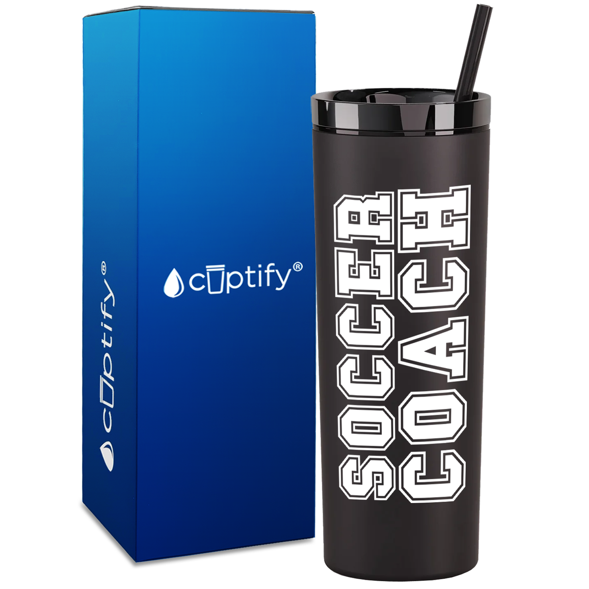 Soccer Coach on 18oz Acrylic Skinny Tumbler