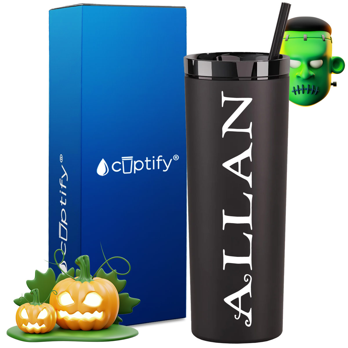 Personalized Eerie Style on 18oz Acrylic Halloween Tumbler