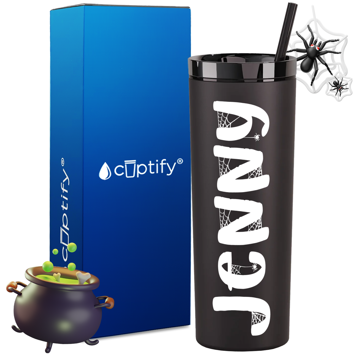 Personalized Spooky Style on 18oz Acrylic Halloween Tumbler