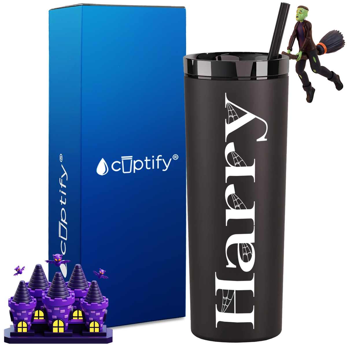 Personalized Wicked Style on 18oz Acrylic Halloween Tumbler