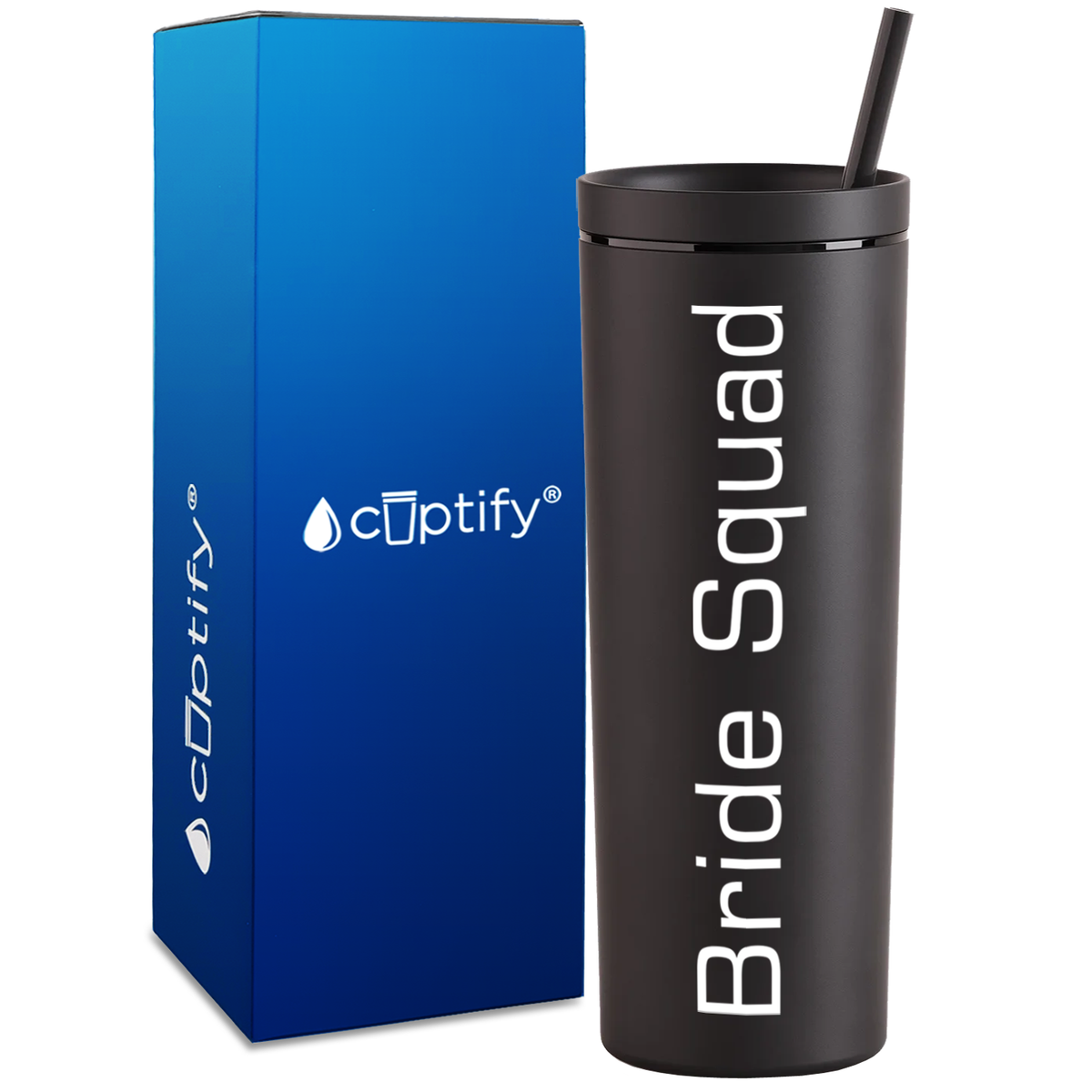 Bride Squad Simple on 18oz Acrylic Skinny Tumbler