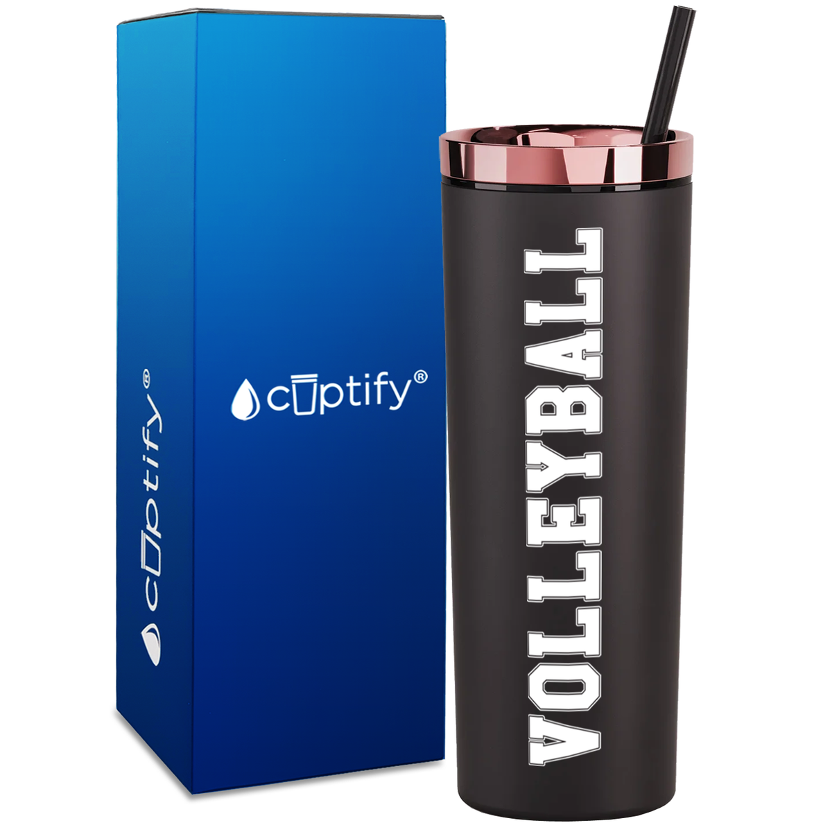 Volleyball on 18oz Acrylic Skinny Tumbler