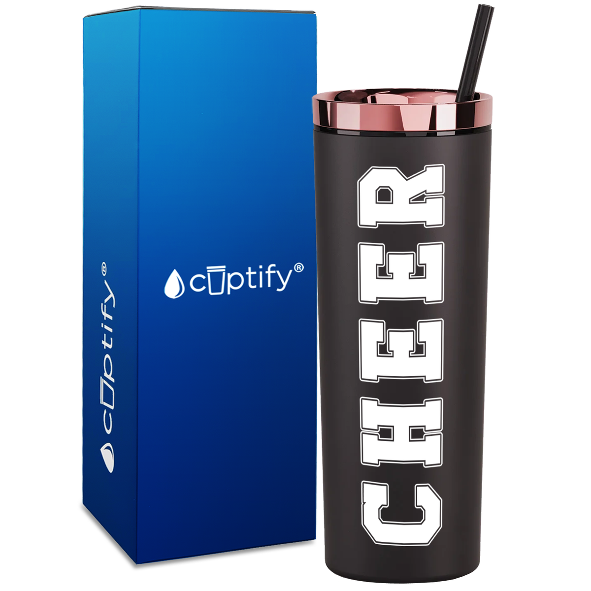 Cheer on 18oz Acrylic Skinny Tumbler