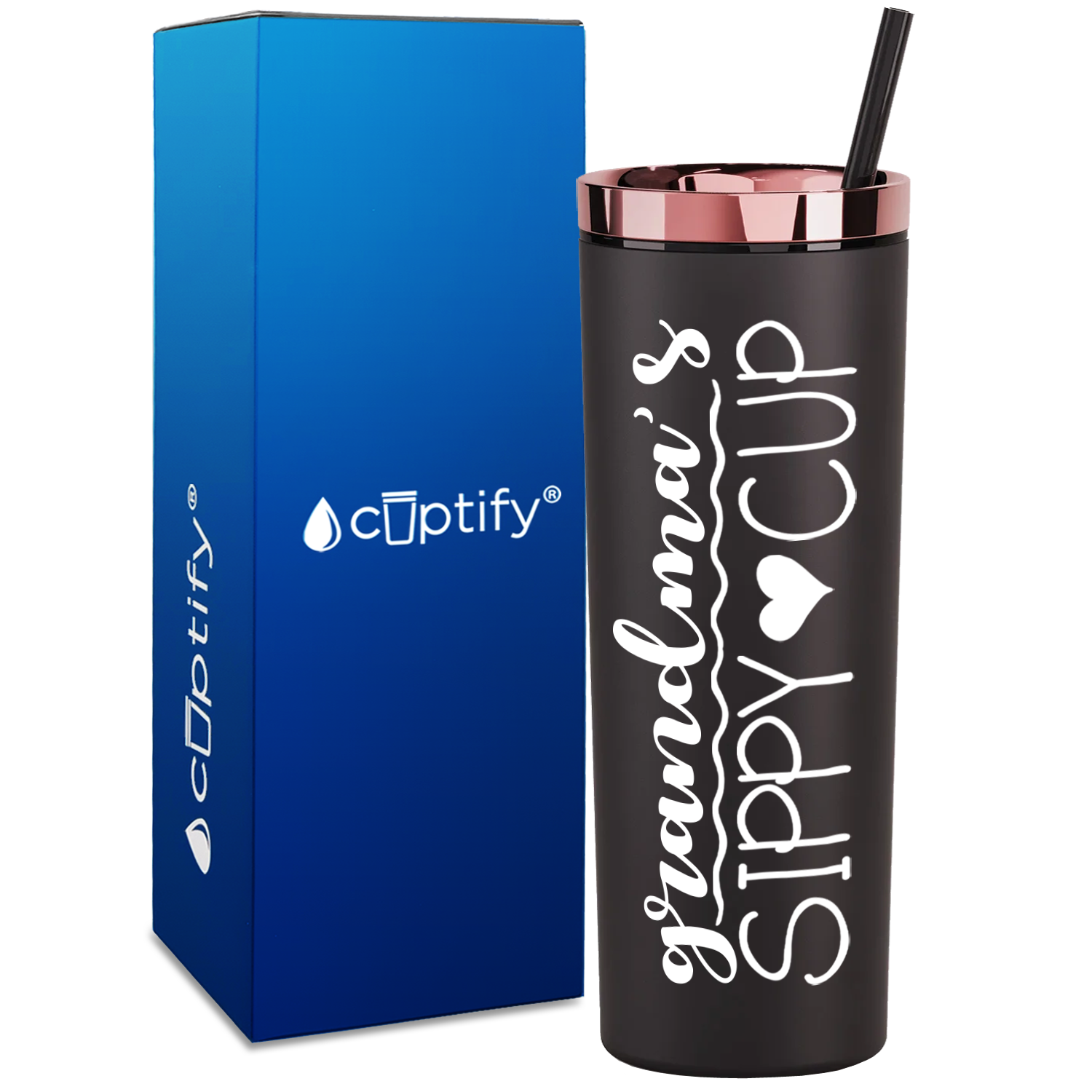 Grandma's Sippy Cup on 18oz Acrylic Skinny Tumbler