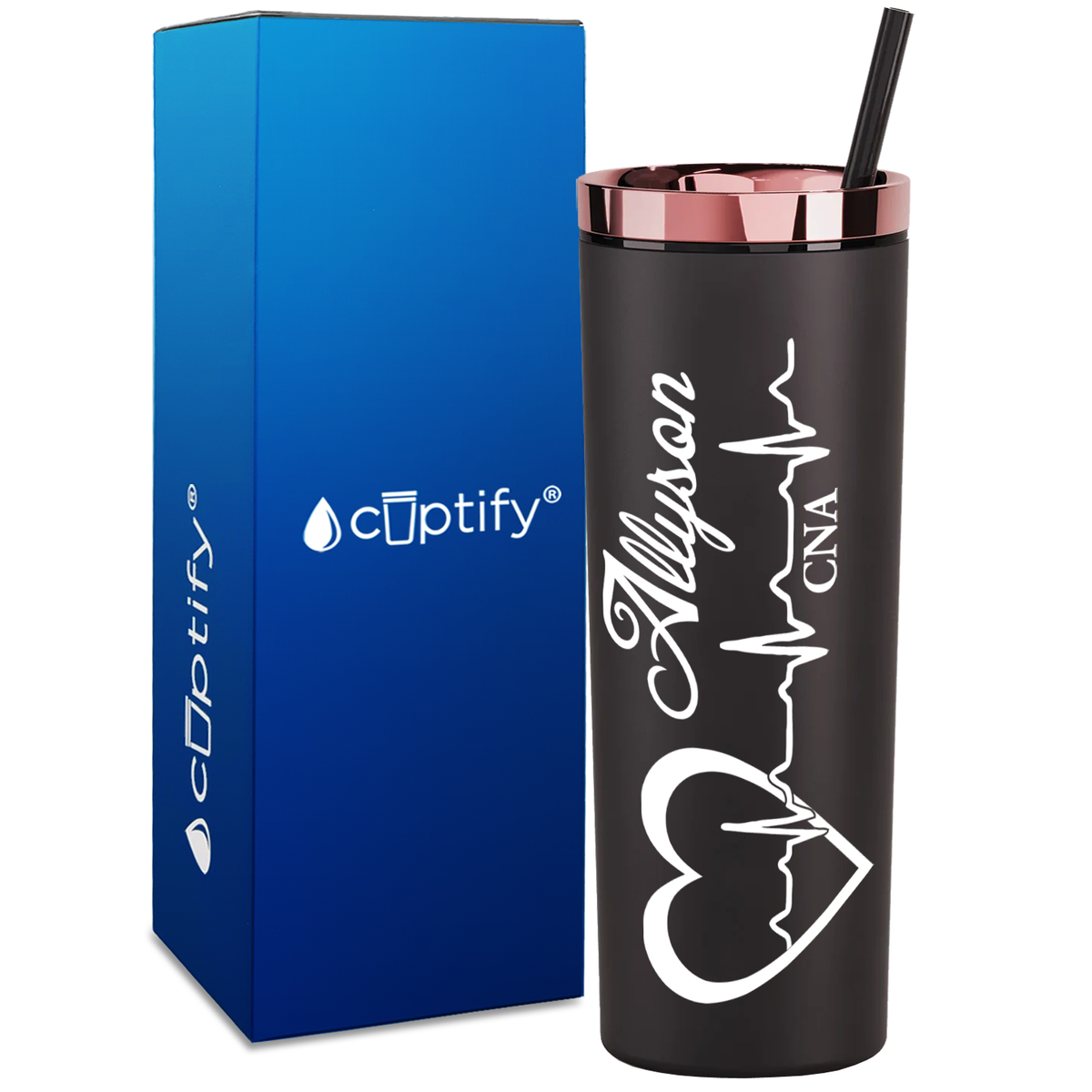 Personalized CNA Certified Nurse Assistant on 18oz Acrylic Skinny Tumbler