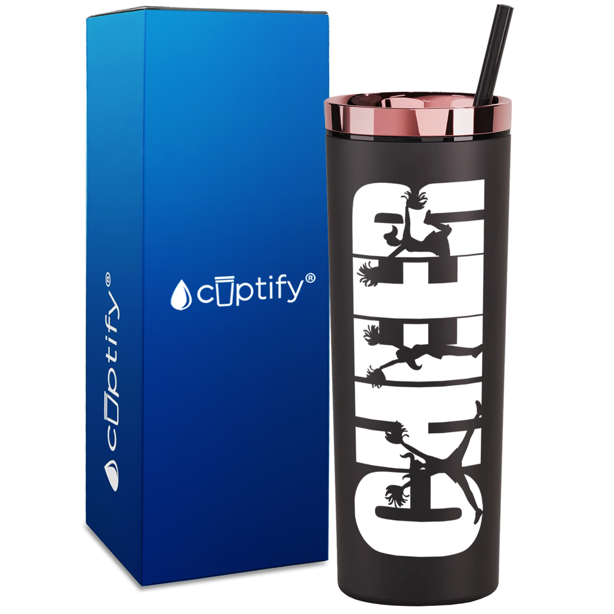 Cheer Leaders on 18oz Acrylic Skinny Tumbler