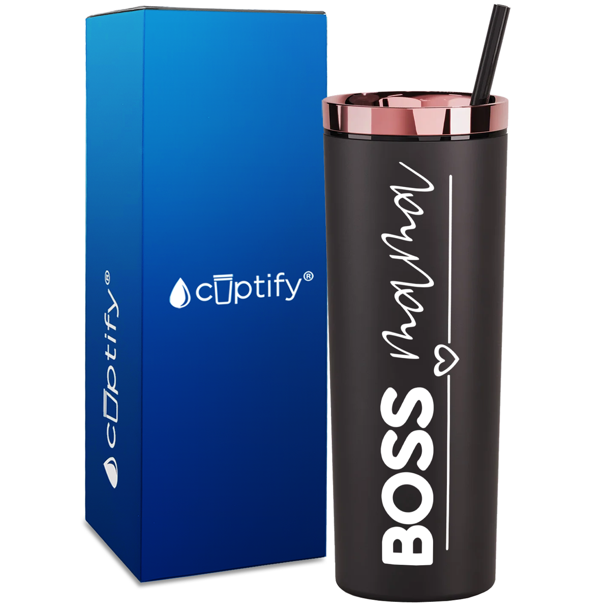Boss Mama on 18oz Acrylic Skinny Tumbler