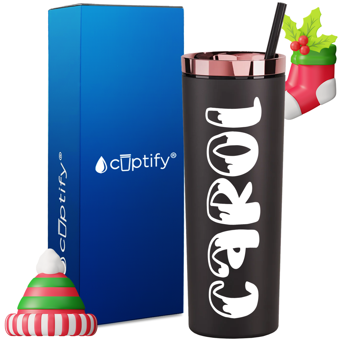 Personalized Frosty Style on 18oz Acrylic Christmas Tumbler