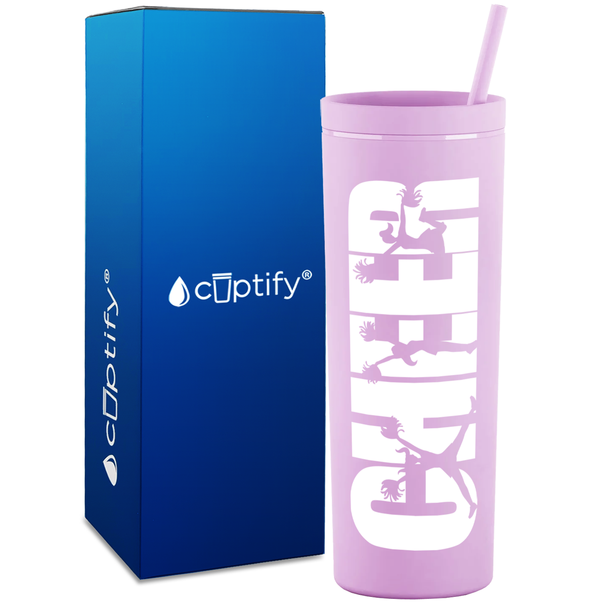 Cheer Leaders on 18oz Acrylic Skinny Tumbler