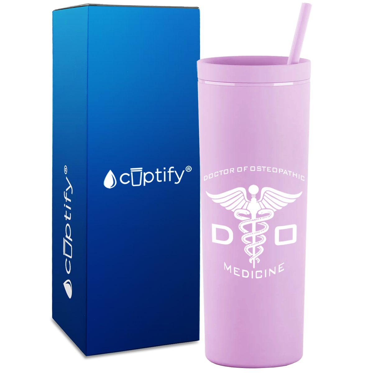DO Doctor of Osteopathic on 18oz Acrylic Skinny Tumbler