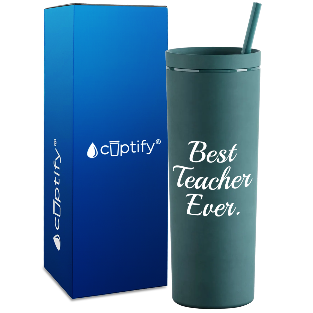 Best Teacher Ever on 18oz Acrylic Teacher Tumbler