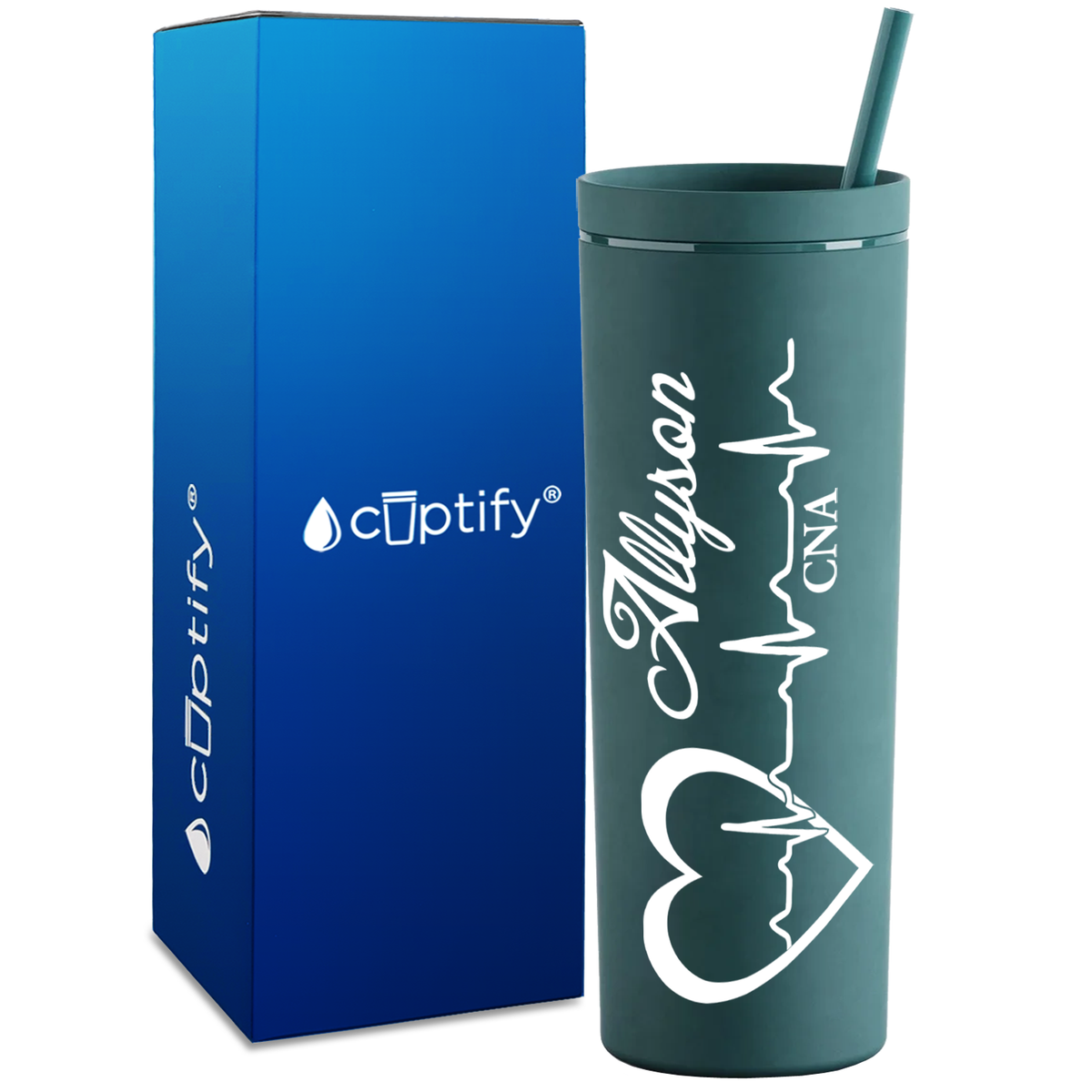 Personalized CNA Certified Nurse Assistant on 18oz Acrylic Skinny Tumbler