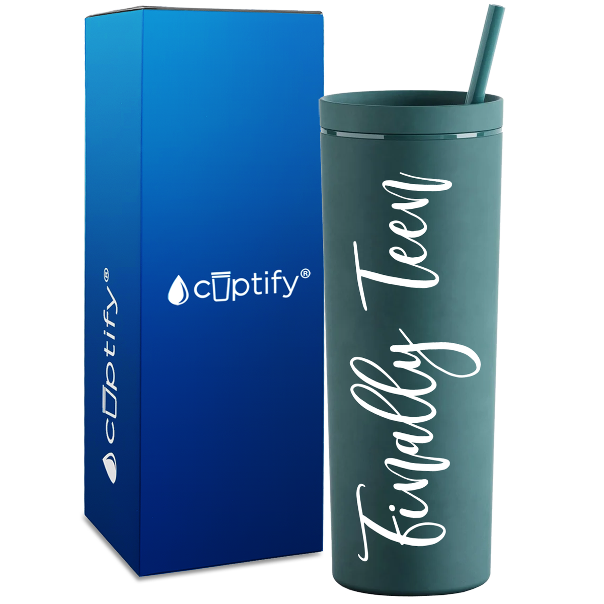 Finally Teen on 18oz Acrylic Skinny Tumbler