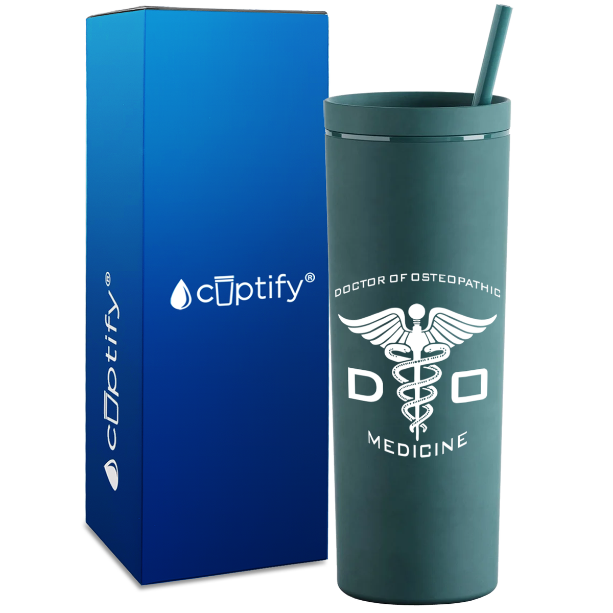 DO Doctor of Osteopathic on 18oz Acrylic Skinny Tumbler