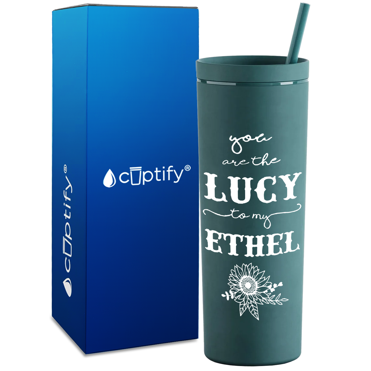 You are the Lucy to my Ethel on 18oz Acrylic Skinny Tumbler