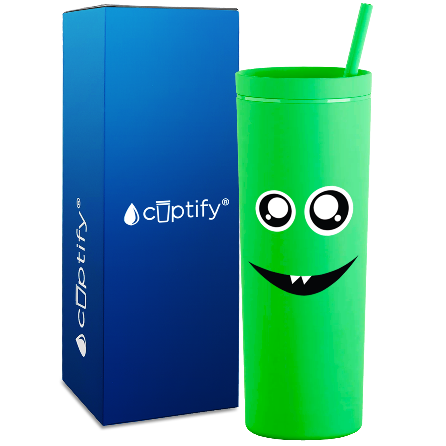 Cute Greeny on 18oz Acrylic Halloween Skinny Tumbler