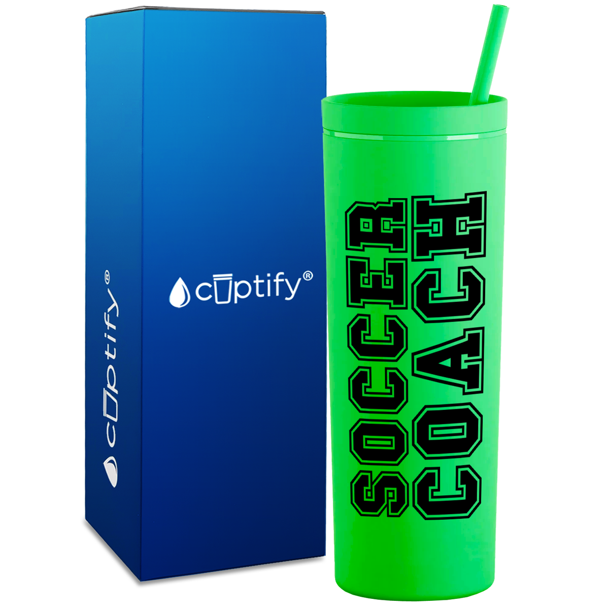 Soccer Coach on 18oz Acrylic Skinny Tumbler