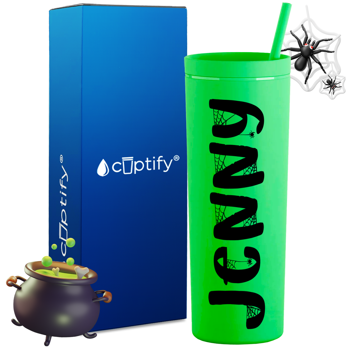 Personalized Spooky Style on 18oz Acrylic Halloween Tumbler
