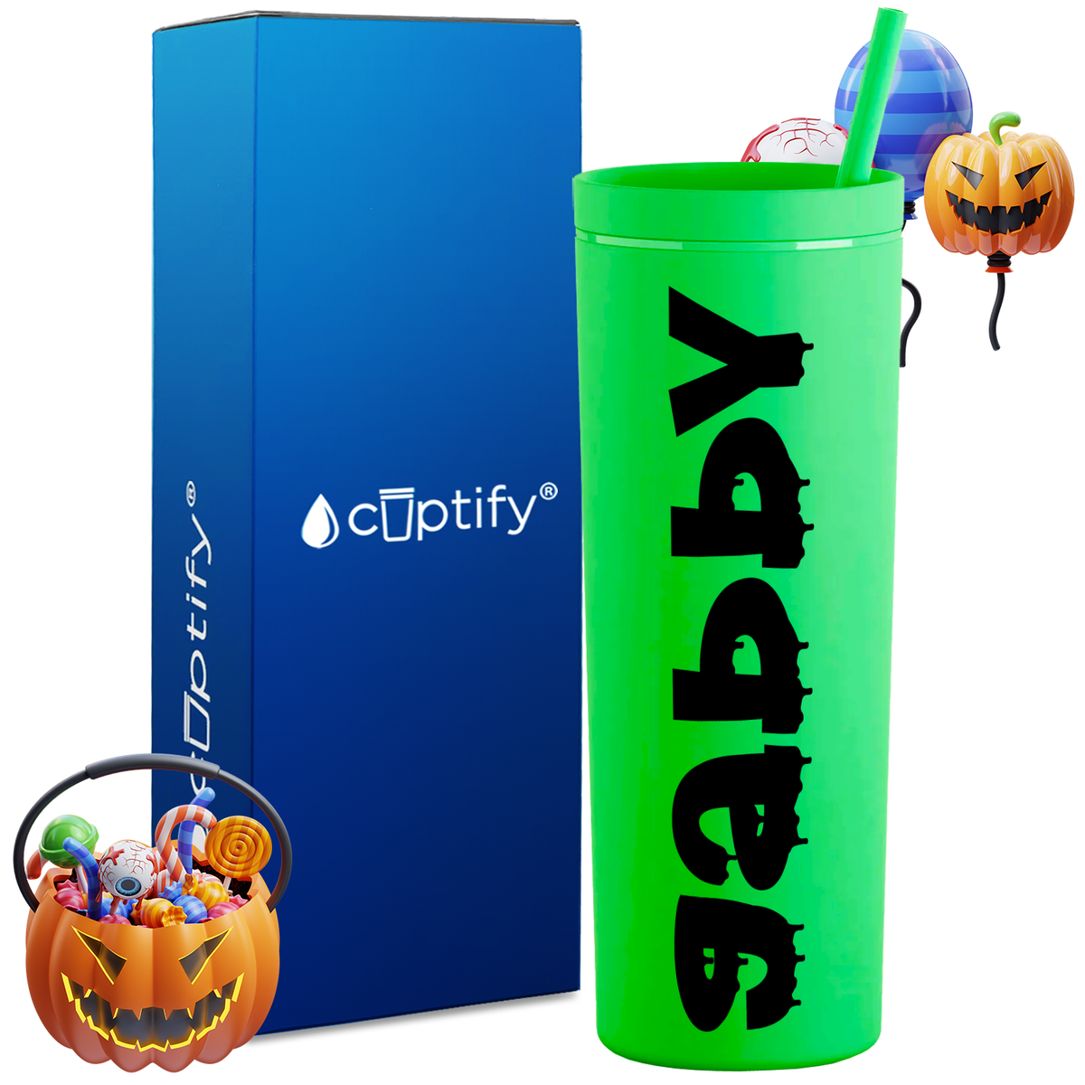 Personalized Haunted Style on 18oz Acrylic Halloween Tumbler