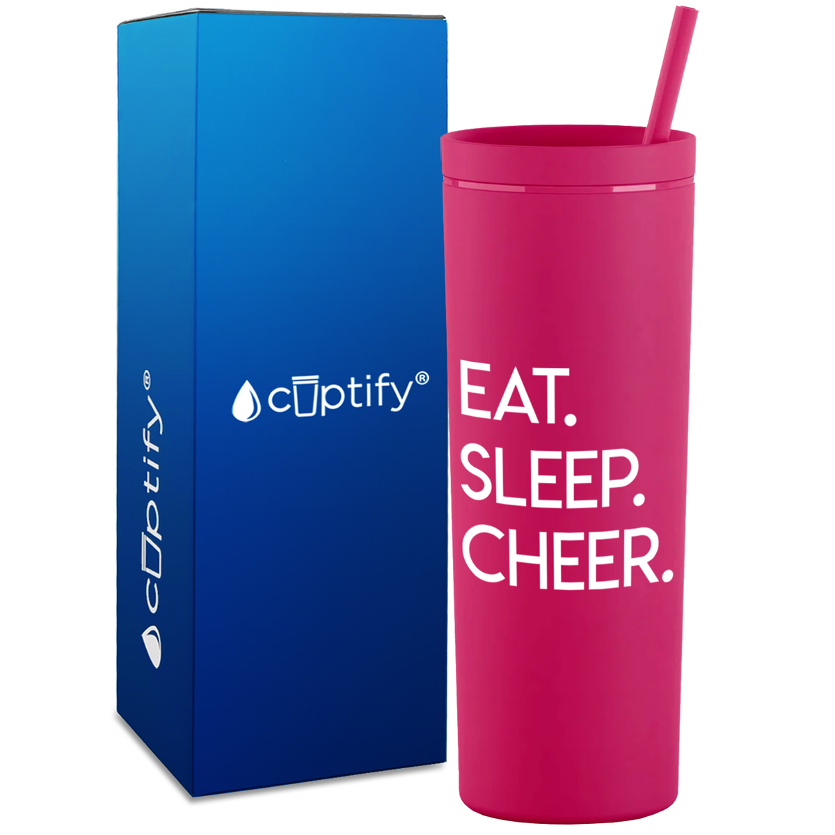 East Sleep Cheer on 18oz Acrylic Skinny Tumbler