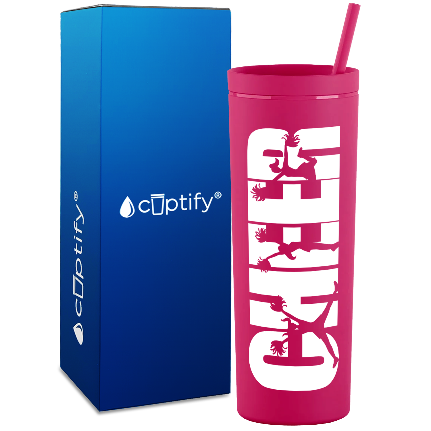 Cheer Leaders on 18oz Acrylic Skinny Tumbler