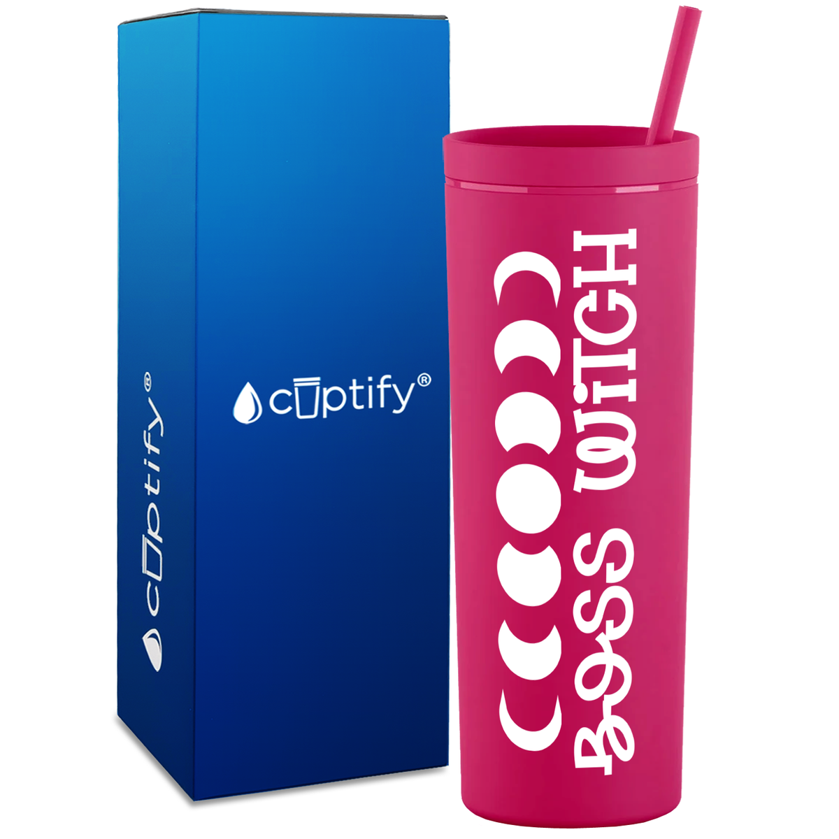 Boss Witch on 18oz Acrylic Skinny Tumbler