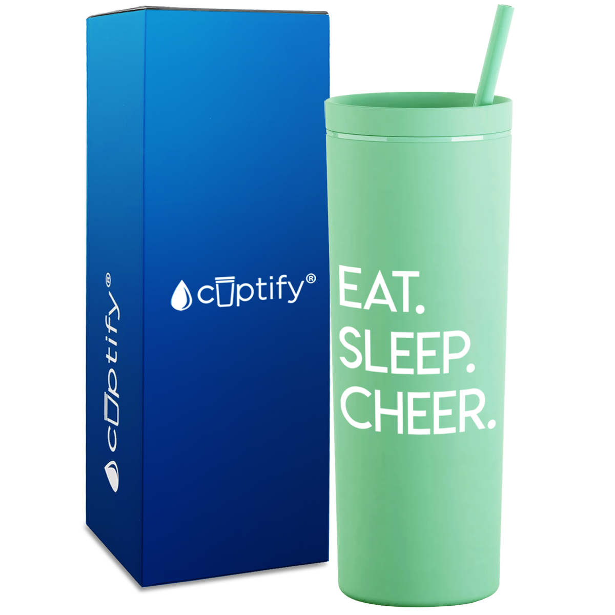 East Sleep Cheer on 18oz Acrylic Skinny Tumbler