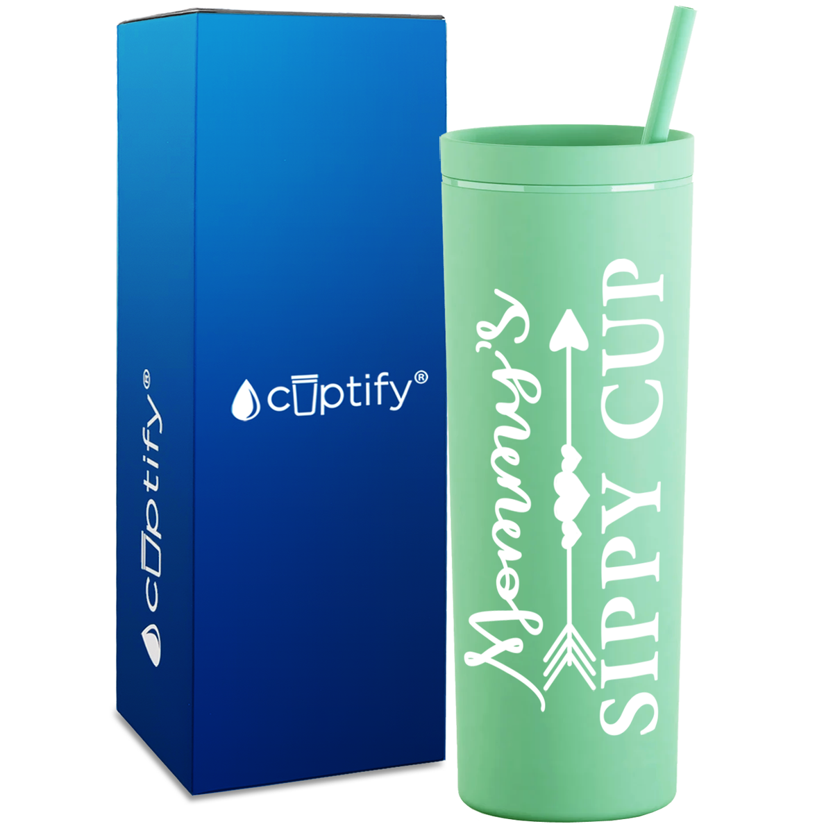 Mommy's Sippy Cup on 18oz Acrylic Skinny Tumbler