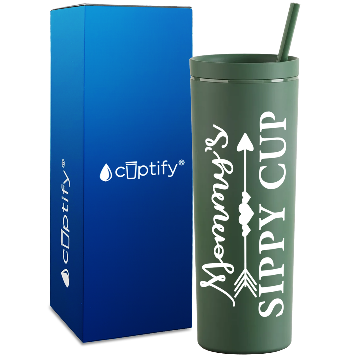 Mommy's Sippy Cup on 18oz Acrylic Skinny Tumbler